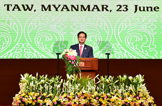 Thủ tướng Nguyễn Tấn Dũng phát biểu tại Hội nghị cấp cao ACMECS lần thứ 6. Nguồn: chinhphu.vn