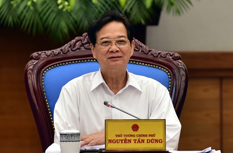 Thủ tướng Nguyễn Tấn Dũng phát biểu tại phiên họp Chính phủ thường kỳ tháng 9. 