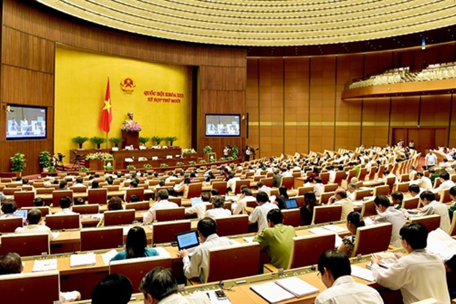Toàn cảnh buổi làm việc của Quốc hội. Nguồn: chinhphu.vn
