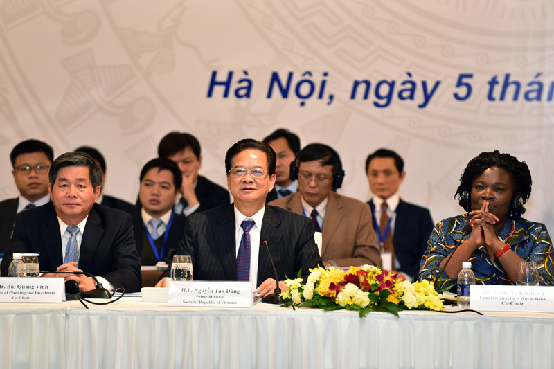 Thủ tướng Chính phủ Nguyễn Tấn Dũng tới dự và phát biểu Diễn đàn VDPF 2015. Nguồn: chinhphu.vn