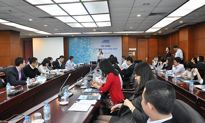 MBS phối hợp cùng Sở GDCK Hà Nội tổ chức Hội thảo đào tạo chứng khoán phái sinh. Nguồn: hnx.vn