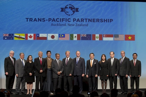  Đại diện các nước tham gia lễ ký kết TPP hôm nay. Nguồn: USTR