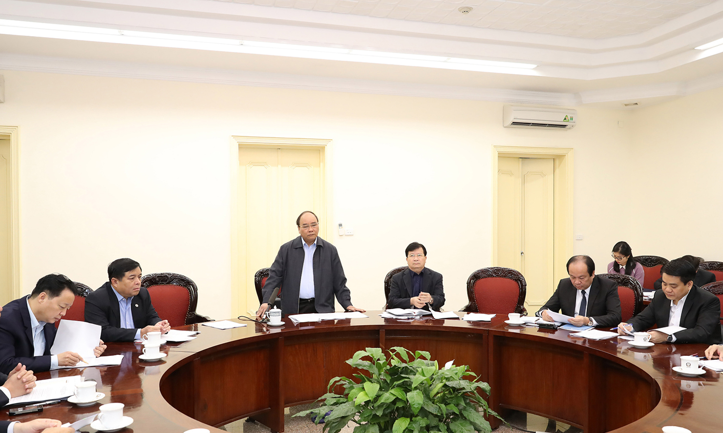Thủ tướng Chính phủ Nguyễn Xuân Phúc phát biểu tại buổi làm việc. Nguồn: chinhphu.vn