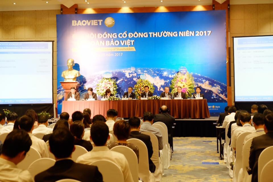 Toàn cảnh Đại hội đồng cổ đông thường niên năm 2017 của Tập đoàn Bảo Việt.