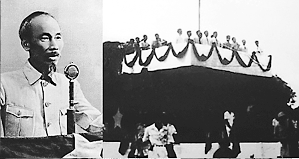 Ngày 2/9/1945, tại Quảng trường Ba Đình - Hà Nội, Chủ tịch Hồ Chí Minh đọc Tuyên ngôn Độc lập khai sinh Nước Việt Nam Dân chủ Cộng hòa. Ảnh tư liệu.