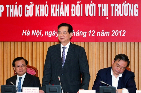Thủ tướng Nguyễn Tấn Dũng phát biểu tại buổi làm việc