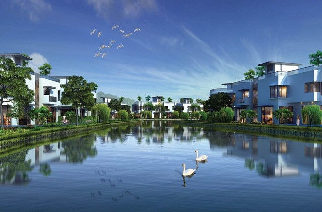 Dự án FLC Garden City được thiết kế trong quần thể nhiều cây xanh, hồ nước. Nguồn: FLC 