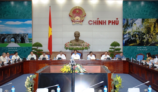 Thủ tướng Nguyễn Tấn Dũng trong buổi làm việc với Liên hiệp Hội. Nguồn: VPCP