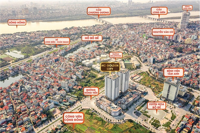 HC Golden City sở hữu vị trí đắc địa bậc nhất quận Long Biên.