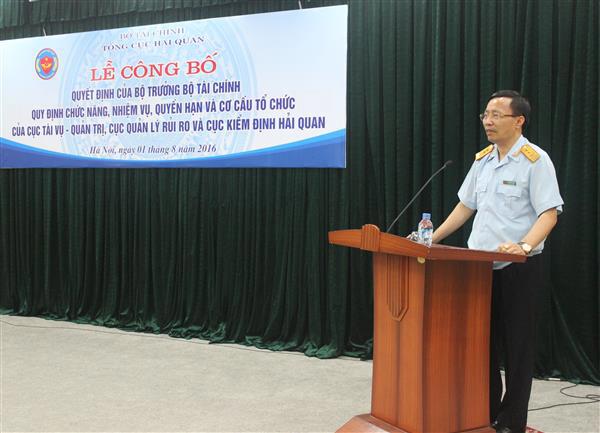 Tổng cục trưởng Nguyễn Văn Cẩn phát biểu chỉ đạo tại lễ công bố. Ảnh: PV.