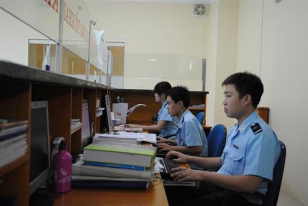 Hoạt động nghiệp vụ tại Chi cục Hải quan cửa khẩu Thanh Thủy (Hà Giang). Nguồn: PV.