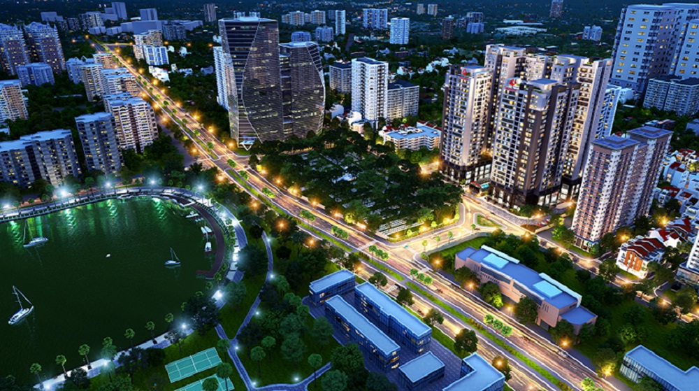 Phối cảnh dự án Việt Đức Complex 4 mặt tiếp giáp đường lớn