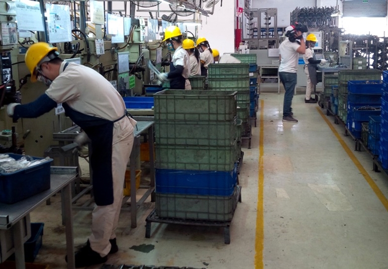 Sản xuất hàng xuất khẩu tại Khu công nghiệp Amata- Đồng Nai. (Ảnh: K.V) 