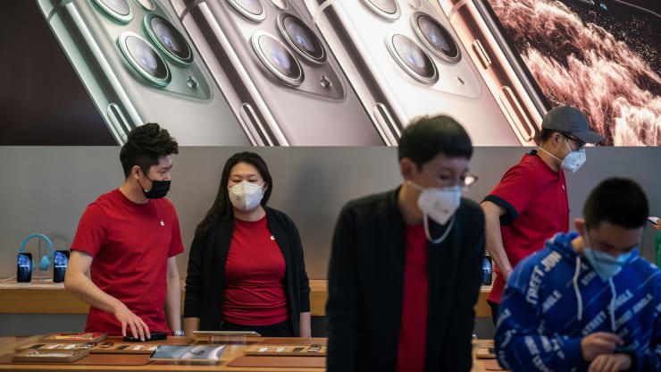 Apple đã tuyên bố tạm đóng cửa tất cả các cửa hàng, chi nhánh tại Trung Quốc đại lục cho đến hết ngày 9/2. Nguồn: internet