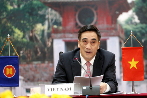  Thứ trưởng Bộ Tài chính Việt Nam Trần Xuân Hà phát biểu. Ảnh: Đức Minh