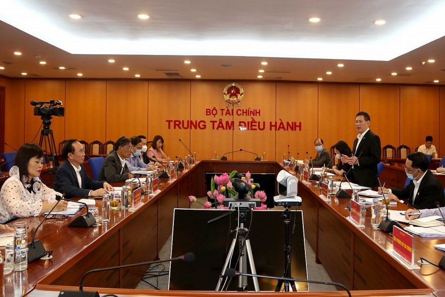 Quang cảnh buổi làm việc giữa Bộ trưởng Bộ Tài chính Hồ Đức Phớc với Hiệp hội Kế toán và Kiểm toán Việt Nam. Ảnh: Đức Minh