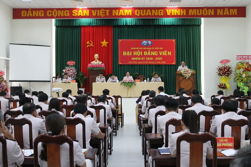 Quang cảnh Đại hội Đảng bộ Cục Hải quan TP. Cần Thơ nhiệm kỳ 2020-2025.