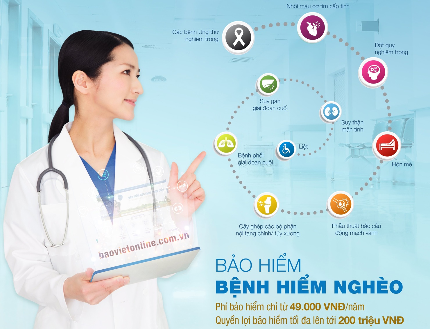 Từ tháng 5/2019, Bảo hiểm bệnh hiểm nghèo chính thức được triển khai tại Bảo hiểm Bảo Việt.