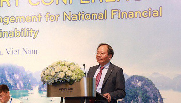 Thứ trưởng Bộ Tài chính Việt Nam Đỗ Hoàng Anh Tuấn phát biểu tại hội nghị.