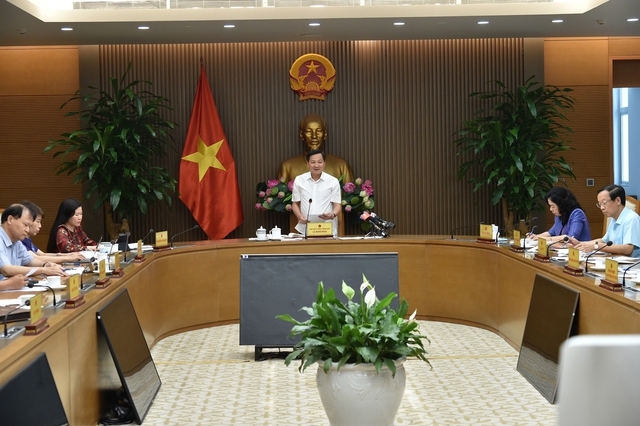 Phó Thủ tướng Lê Minh Khái giao phát biểu chỉ đạo cuộc họp.