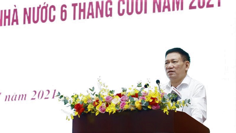 Bộ trưởng Hồ Đức Phớc tiếp thu ý kiến chỉ đạo của Phó Thủ tướng Chính phủ Lê Minh Khái tại Hội nghị.