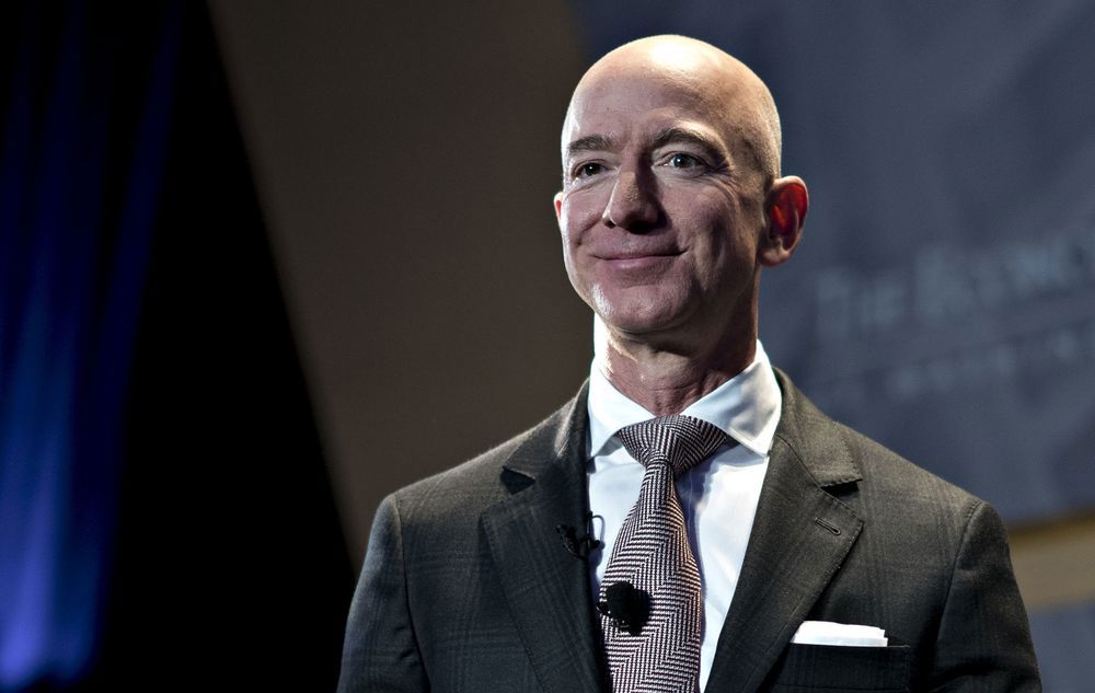 Ông chủ Amazon, Jeff Bezos. Ảnh: Andrew Harrer/Bloomberg.