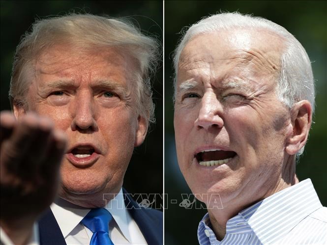 Tổng thống Mỹ Donald Trump (trái) và ứng viên tranh cử Tổng thống Mỹ năm 2020 Joe Biden (phải). Ảnh: AFP/TTXVN
