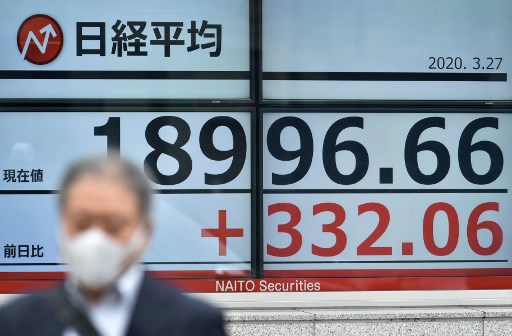 Chỉ số Nikkei 225 tăng 0,43% trong phiên giao dịch sáng 6/10. Ảnh tư liệu: AFP