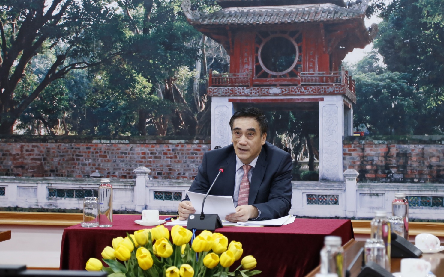 Thứ trưởng Bộ Tài chính Việt Nam Trần Xuân Hà phát biểu tại Hội nghị.