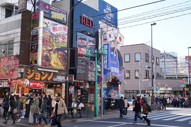  Một góc phố tại Korea Town in Tokyo.