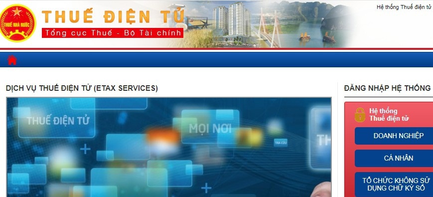 Từ ngày 25/11/2019, người nộp thuế tại 18 tỉnh, thành phố ngừng sử dụng hệ thống Khai thuế điện tử và Nộp thuế điện tử để chuyển sang sử dụng hệ thống eTax. Nguồn: internet