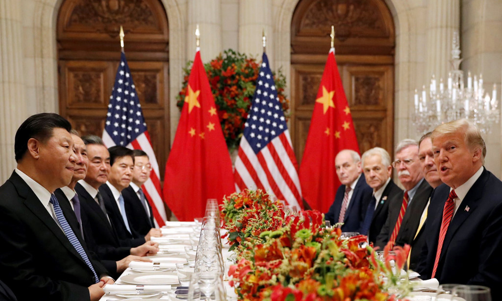 Toàn cảnh cuộc gặp giữa Mỹ và Trung Quốc bên lề Hội nghị thượng đỉnh G20 ngày 1/12. Ảnh: Reuters.
