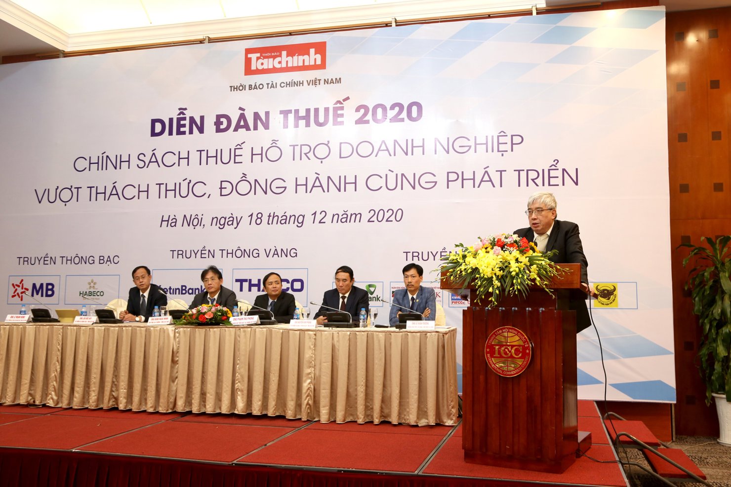 Ông Lê Mạnh Hùng - Phó Cục trưởng Cục Thuế Xuất nhập khẩu (Tổng cục Hải quan) phát biểu tại Diễn đàn Thuế 2020 sáng ngày 18/12/2020.