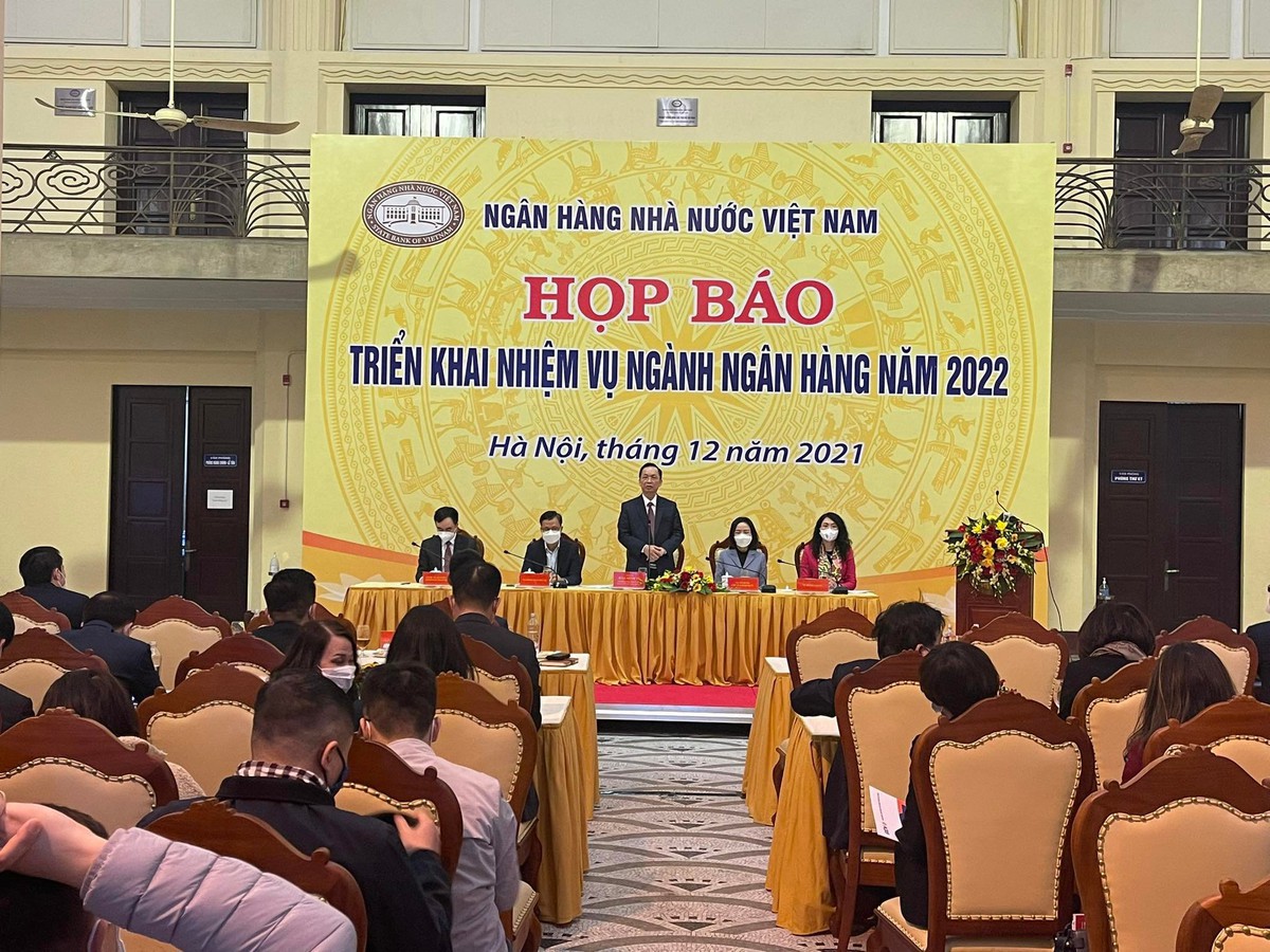 Phó thống đốc NHNN Đào Minh Tú phát biểu tại cuộc họp.