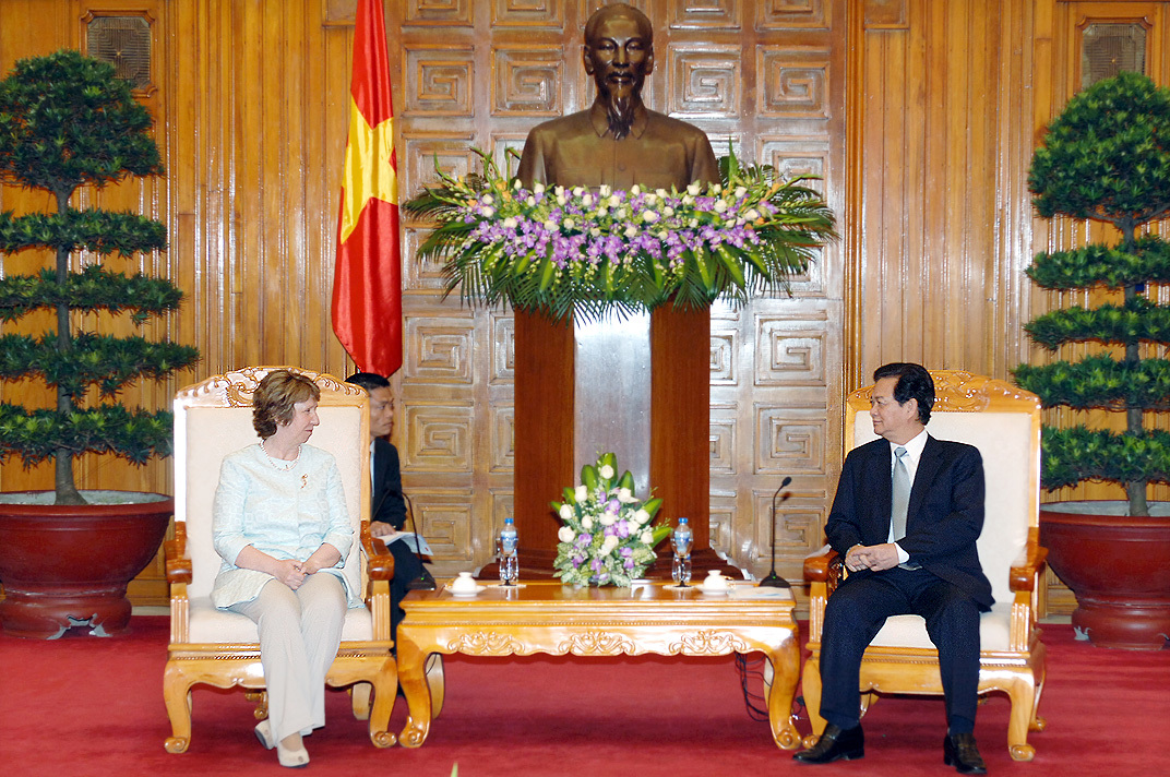Thủ tướng Nguyễn Tấn Dũng và bà Katherine Ashton. Nguồn: chinhphu.vn