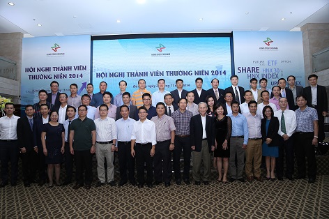 Các đại biểu tham dự Hội nghị thường niên năm 2014 do HNX tổ chức tại Đà Nẵng, ngày 29/11/2014. Nguồn: financePlus.vn