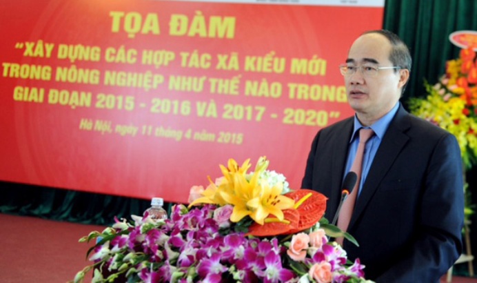Chủ tịch Ủy ban Trung ương Mặt trận Tổ quốc Việt Nam Nguyễn Thiện Nhân phát biểu tại Tọa đàm. Nguồn: internet