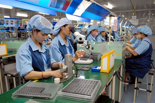 Tăng trưởng lao động ngành sản xuất của Việt Nam đang ổn định và ở mức cao nhất kể từ tháng 1/2015. Nguồn: internet