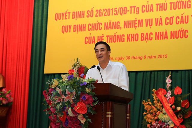 Thứ trưởng Bộ Tài chính Trần Xuân Hà phát biểu tại buổi công bố.