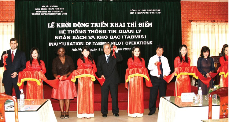 Kho bạc Nhà nước khởi động triển khai thí điểm hệ thống TABMIS tại Hải Phòng (tháng 4/2009).