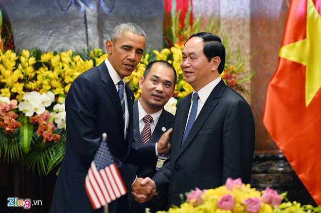 Tổng thống Mỹ Obama và Chủ tịch nước Trần Đại Quang.