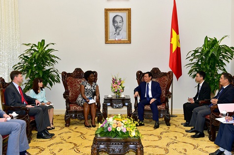 Phó Thủ tướng Vương Đình Huệ tiếp bà Victoria Kwakwa, Phó Chủ tịch WB phụ trách khu vực Đông Á-Thái Bình Dương. 