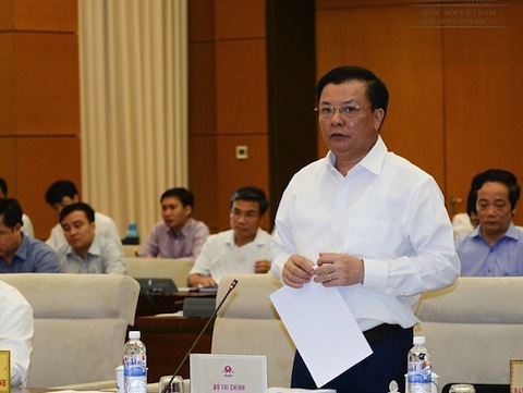 Bộ trưởng Bộ Tài chính Đinh Tiến Dũng phát biểu tại phiên họp chiều 11/7.