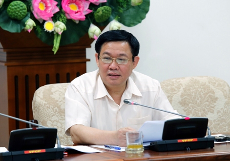 Ủy viên Bộ Chính trị, Phó Thủ tướng Vương Đình Huệ tại buổi làm việc.