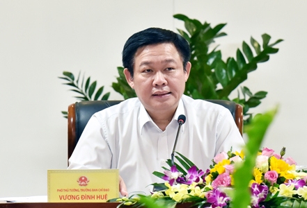 Phó Thủ tướng Vương Đình Huệ phát biểu tại buổi làm việc.