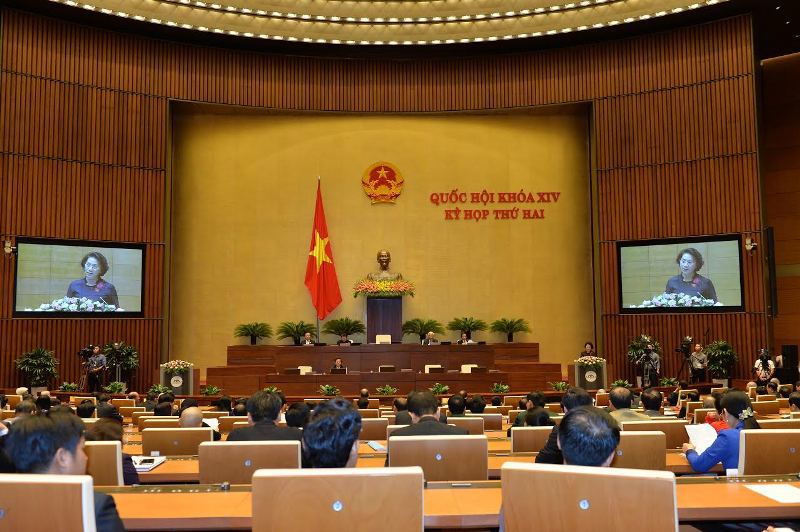 Chủ tịch Quốc hội Nguyễn Thị Kim Ngân phát biểu bế mạc kỳ họp thứ hai, Quốc hội khóa XIV. Nguồn: internet