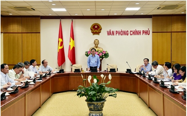 Phó Thủ tướng Vương Đình Huệ chủ trì buổi làm việc. Nguồn: chinhphu.vn