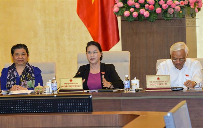 Chủ tịch Quốc hội Nguyễn Thị Kim Ngân phát biểu tại phiên họp. Nguồn: quochoi.vn