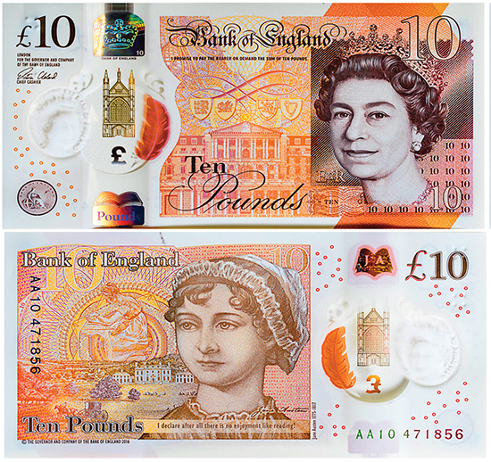 Nước Anh phát hành tiền 10 bảng mới. Nguồn: internet