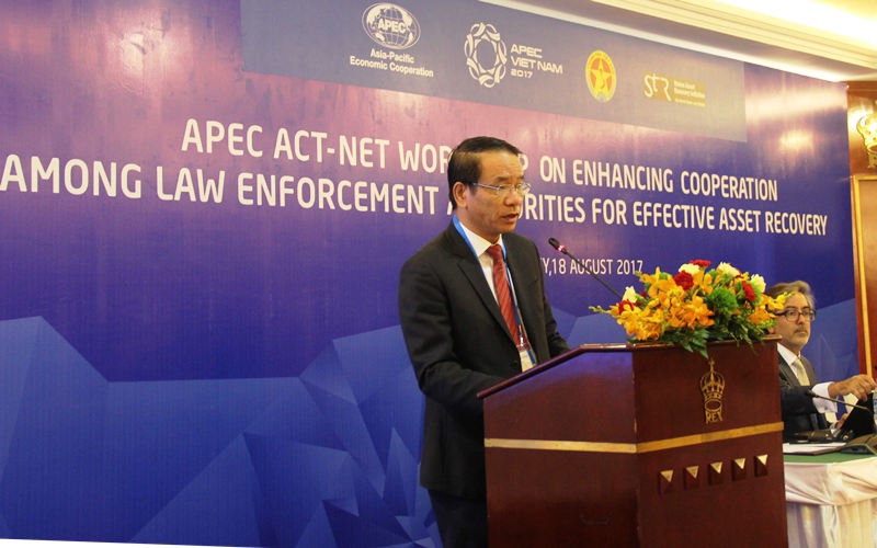 Phó Tổng Thanh tra Chính phủ Nguyễn Văn Thanh, phát biểu tại Hội thảo.